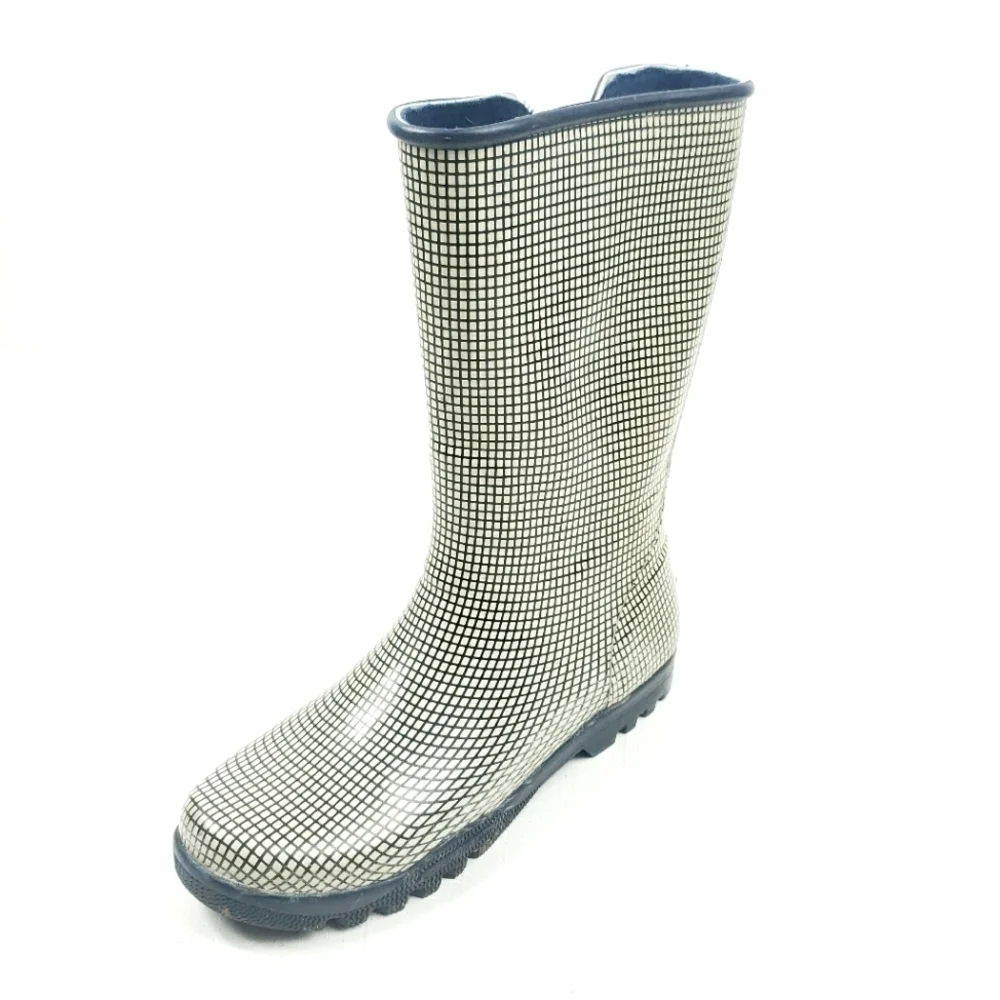 Sperry gingham rubber boots women size 6 - Picture 1 of 7
